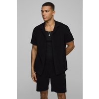 Kurzärmliges Hemd & Komfort-Shorts - Schwarz - XL, Schwarz Kurzärmliges Hemd & Komfort-Shorts - Schwarz - XL, Schwarz von boohooman