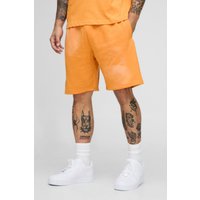 Lockere mittellange Shorts mit Stickerei - Orange - S, Orange Lockere mittellange Shorts mit Stickerei - Orange - S, Orange von boohooman