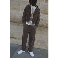 Lockere Cord-Hose mit Acid-Waschung - Braun - 36R, Braun von boohooman