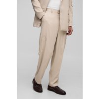 Lockere Anzughose mit Kreuz-Applikation - Grau - XS, Grau von boohooman