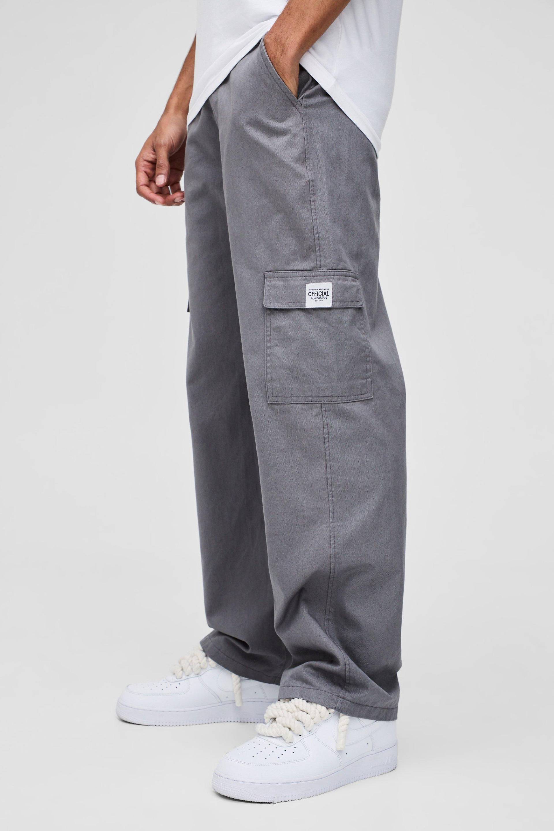 Lockere Cargo-Hose - Grau - 28, Grau Lockere Cargo-Hose - Grau - 28, Grau von boohooman