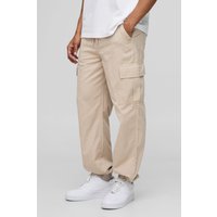 Lockere Chino Cargo-Hose - Taupe - 30, Taupe von boohooman