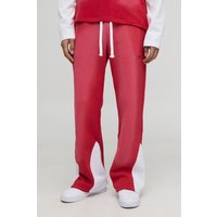 Relaxed Fit Man Sport Washed Gusset Flare Joggers - Rot - S, Rot Relaxed Fit Man Sport Washed Gusset Flare Joggers - Rot - S, Rot von boohooman