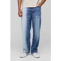 Lockere Jeans mit Farbverlauf - Blau - 34R, Blau von boohooman