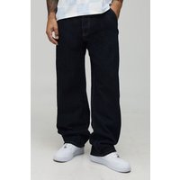 Lockere Jeans mit Bundfalte - Indigo - 36R, Indigo von boohooman