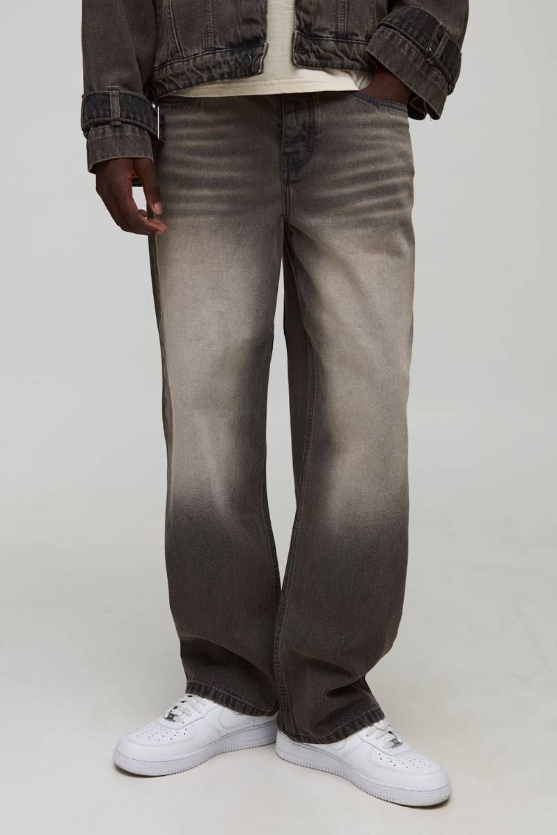 Lockere Jeans - Schwarz - 34R, Schwarz Lockere Jeans - Schwarz - 34R, Schwarz von boohooman