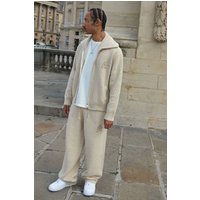 Lockere bestickte Jogginghose - Taupe - XS, Taupe von boohooman