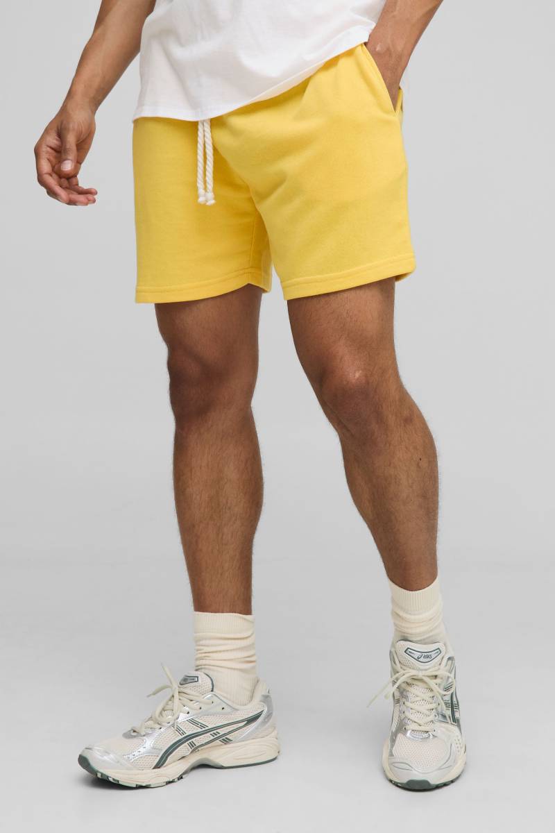 Lockere Shorts mit Kordelzug-Detail - Gelb - L, Gelb von boohooman