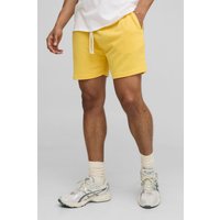 Lockere Shorts mit Kordelzug-Detail - Gelb - XL, Gelb von boohooman