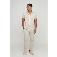 Kurzärmliges Hemd & Hose - Grau - S, Grau von boohooman