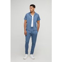 Kurzärmliges Hemd & Hose - Grau - S, Grau von boohooman