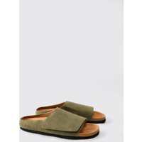 Sandalen aus Wildlederimitat - Grün - 46, Grün von boohooman