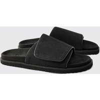 Sandalen aus Wildlederimitat mit Skater-Sohle - Schwarz - 42, Schwarz Sandalen aus Wildlederimitat mit Skater-Sohle - Schwarz - 42, Schwarz von boohooman