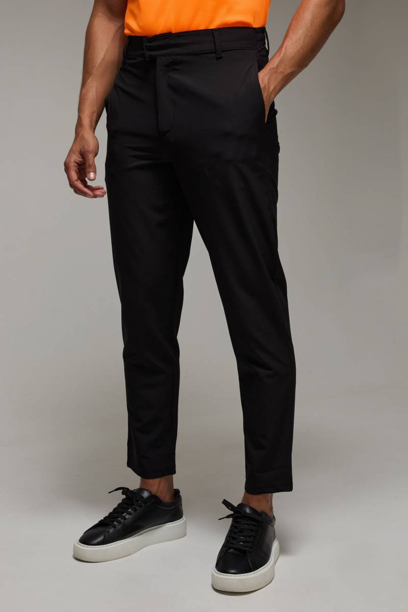 Schmale Man Active Stretch Golf-Hose - Schwarz - XL, Schwarz von boohooman