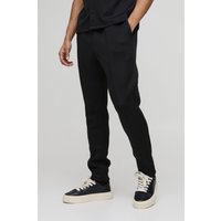 Schmale Slim-Fit Scuba-Jogginghose - Schwarz - XS, Schwarz von boohooman