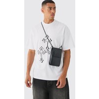 Schwarz PU Man Handy-Tasche - ONE SIZE, Schwarz von boohooman