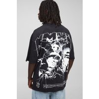 Schwarzes Oversize Official T-Shirt mit Print - XS, Schwarz von boohooman
