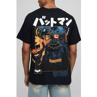 Schwarzes Oversize T-Shirt mit lizenziertem Batman-Print - L, Schwarz von boohooman
