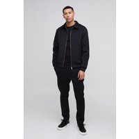 Scuba Trainingsanzug mit Harrington-Jacke - Schwarz - XS, Schwarz von boohooman