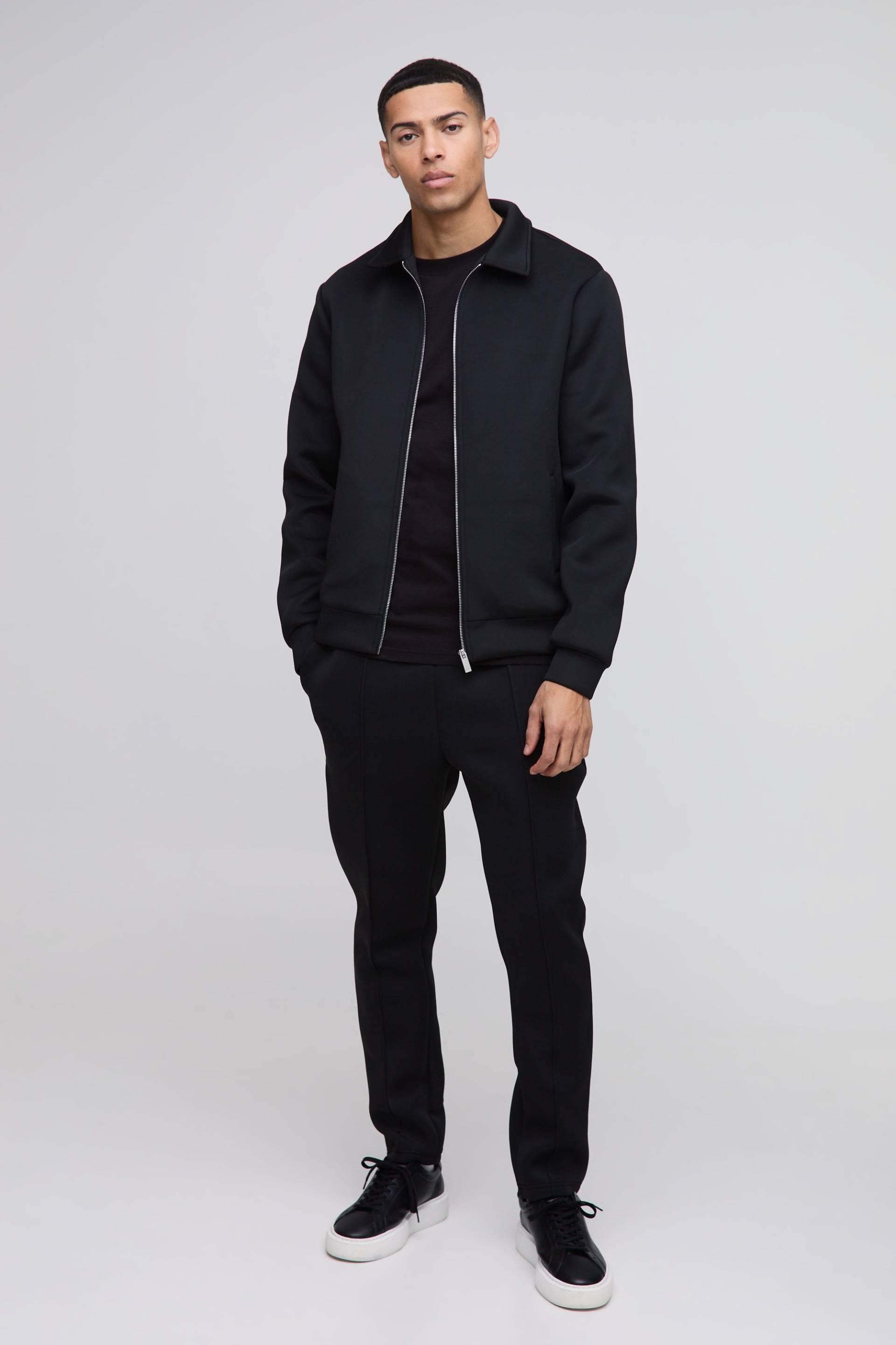 Scuba Trainingsanzug mit Harrington-Jacke - Schwarz - XS, Schwarz Scuba Trainingsanzug mit Harrington-Jacke - Schwarz - XS, Schwarz von boohooman