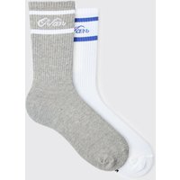 2er-Pack gestreifte Man Sport-Socken - Mehrfarbig - ONE SIZE, Mehrfarbig 2er-Pack gestreifte Man Sport-Socken - Mehrfarbig - ONE SIZE, Mehrfarbig von boohooman