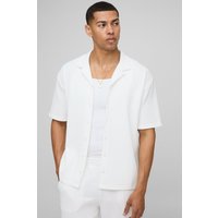 Kurzärmliges Oversize Hemd - Weiß - M, Weiß Kurzärmliges Oversize Hemd - Weiß - M, Weiß von boohooman