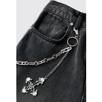 Silberne Jeans-Kette - ONE SIZE, Silber Silberne Jeans-Kette - ONE SIZE, Silber von boohooman