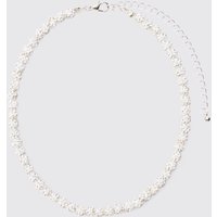 Silberne Perlenkette - ONE SIZE, Silber von boohooman