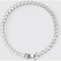 Silbernes Armband mit Strass von boohooman