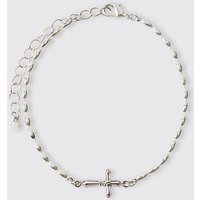 Silver Cross Bracelet - Silber - ONE SIZE, Silber Silver Cross Bracelet - Silber - ONE SIZE, Silber von boohooman