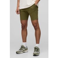 Skinny Chino-Shorts in Khaki von boohooman