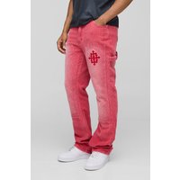 Skinny Cord-Schlaghose - Rot - 32R, Rot Skinny Cord-Schlaghose - Rot - 32R, Rot von boohooman