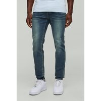 Skinny Stretch Jeans - Blau - 28R, Blau Skinny Stretch Jeans - Blau - 28R, Blau von boohooman