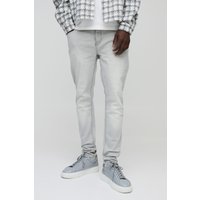 Skinny Stretch Jeans in Eisgrau - 32S, Grau von boohooman