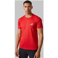 Slim-Fit Active Performance T-Shirt - Rot - M, Rot von boohooman