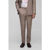 Slim-Fit Anzughose - Braun - L, Braun von boohooman