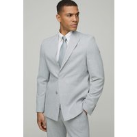 Slim-Fit Anzugjacke mit Broder-Detail - Grau - 40, Grau Slim-Fit Anzugjacke mit Broder-Detail - Grau - 40, Grau von boohooman