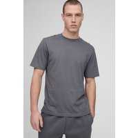 Slim-Fit Basic T-Shirt - Grau - M, Grau von boohooman