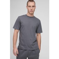 Slim-Fit Basic T-Shirt - Grau - S, Grau von boohooman