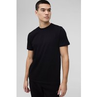 Slim-Fit Basic T-Shirt - Schwarz - S, Schwarz von boohooman