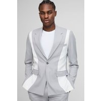 Slim-Fit Blazer mit Kontrast-Detail von boohooman