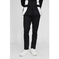 Slim-Fit Hose mit Kontrast-Detail - Schwarz - 36, Schwarz von boohooman