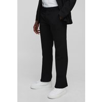 Slim-Fit Schlag-Anzughose mit Nadel-Detail - Schwarz - 36, Schwarz von boohooman