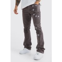 Slim-Fit Jeans mit Farbspritzern von boohooman