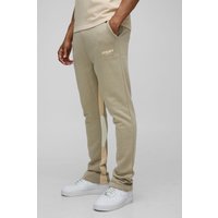 Slim-Fit Man Colorblock Jogginghose - Grau - XS, Grau Slim-Fit Man Colorblock Jogginghose - Grau - XS, Grau von boohooman