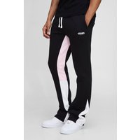 Slim-Fit Man Schlag-Jogginghose - Schwarz - XS, Schwarz von boohooman
