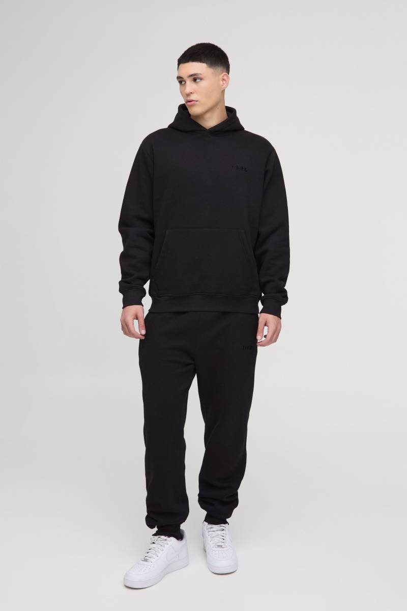 Slim-Fit Man Trainingsanzug mit Kapuze - Schwarz - XS, Schwarz Slim-Fit Man Trainingsanzug mit Kapuze - Schwarz - XS, Schwarz von boohooman