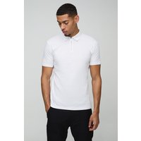 Slim-Fit Poloshirt mit Reißverschluss von boohooman
