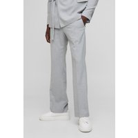 Slim-Fit Schlag-Anzughose mit Nadel-Detail von boohooman