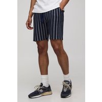 Slim-Fit Shorts mit elastischem Bund - Blau - XS, Blau Slim-Fit Shorts mit elastischem Bund - Blau - XS, Blau von boohooman